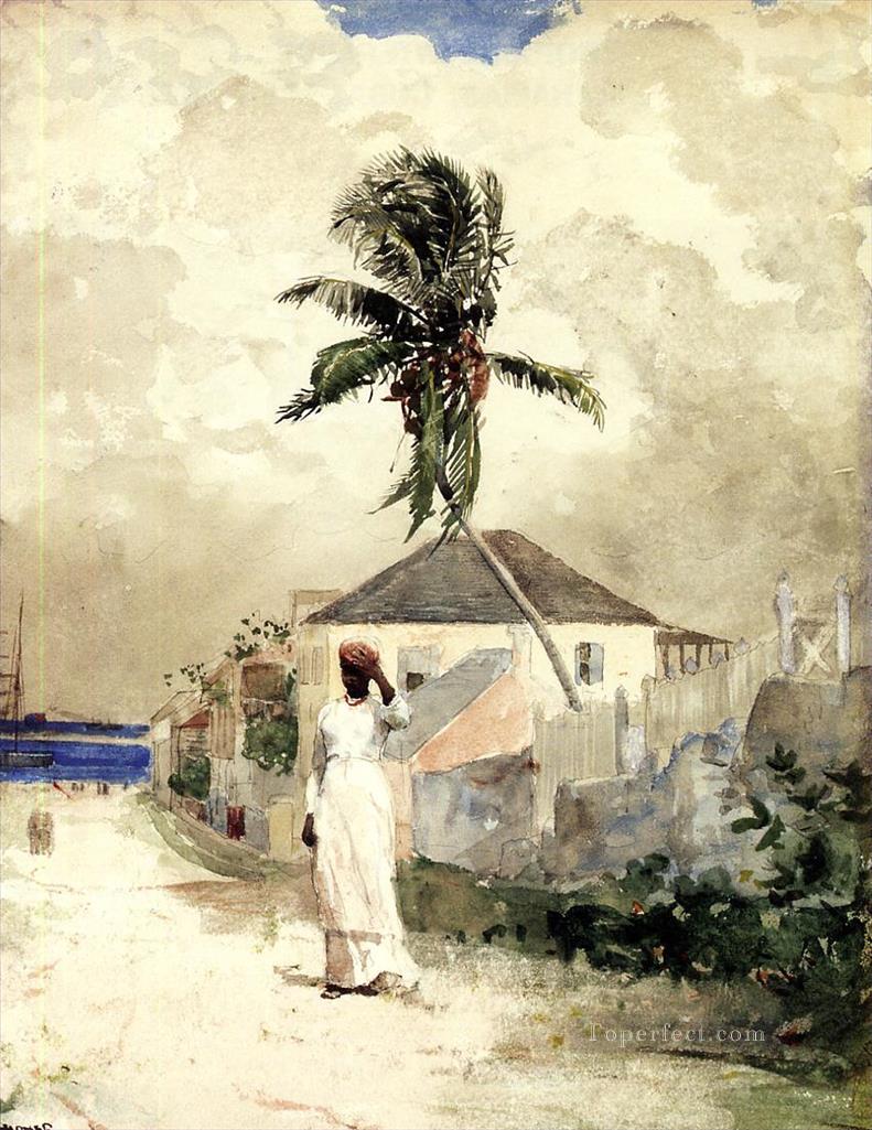 A lo largo del camino Bahamas Winslow Homer acuarela Pintura al óleo